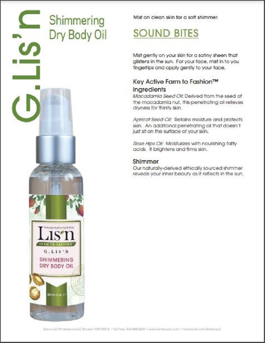 G.LIS'N SHIMMERING BODY OIL