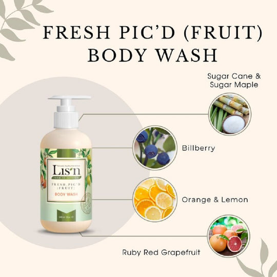 FRESH.PIC’D (FRUIT) BODY WASH