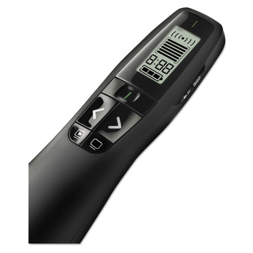 LOGITECH R800 WIRELESS LASER PRESENTATION REMOTE W/LCD DISPLAY - CLASS 2 - 100 FT RANGE - MATTE BLACK