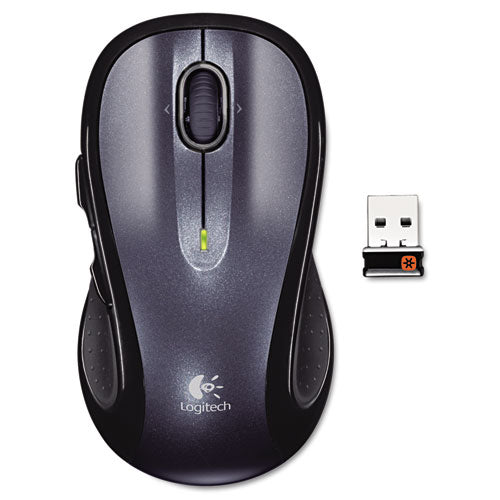 LOGITECH M510 WIRELESS MOUSE - 2.4 GHz FREQUENCY/30 FT WIRELESS RANGE - RIGHT HAND USE - DARK GRAY