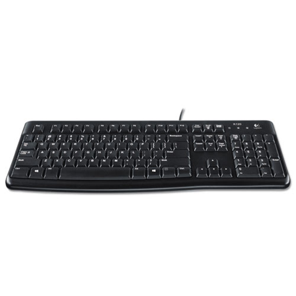 LOGITECH K120 ERGONOMIC DESKTOP WIRED KEYBOARD - USB - BLACK