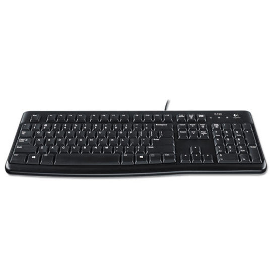 LOGITECH K120 ERGONOMIC DESKTOP WIRED KEYBOARD - USB - BLACK