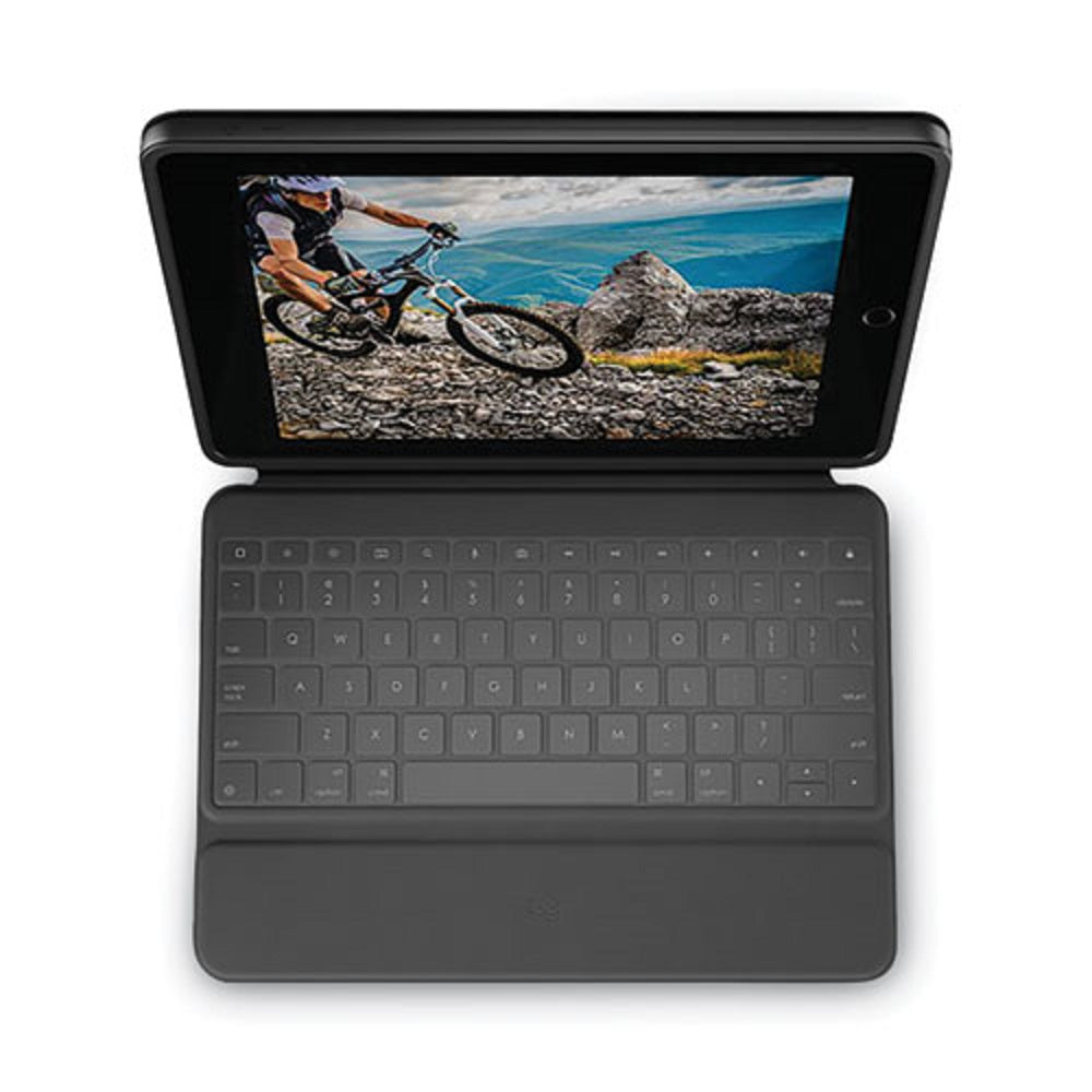 LOGITECH RUGGED FOLIO KEYBOARD CASE FOR THE 7th/8th GENERATION iPAD - 10.2" - GRAY