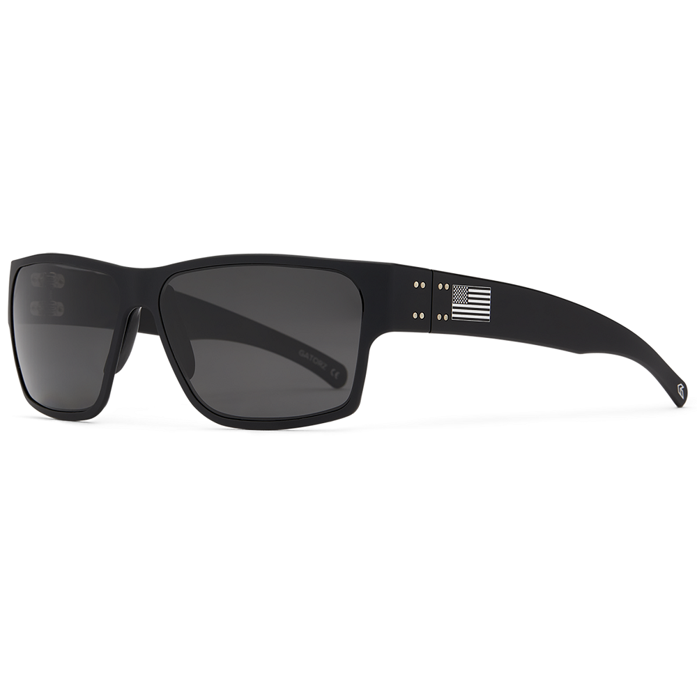 PATRIOT DELTA- MATTE BLACK SMOKE POLARIZED- AMERICAN FLAG