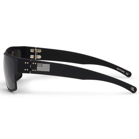 PATRIOT DELTA- MATTE BLACK SMOKE POLARIZED- AMERICAN FLAG