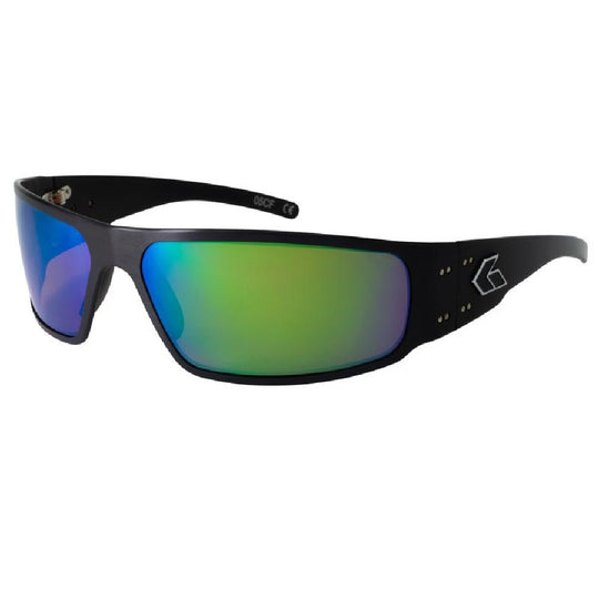 GATORZ MAGNUM POLARIZED - BLACK / BROWN POLARIZED W/ GREEN MIRROR