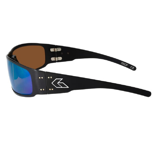 GATORZ MAGNUM POLARIZED - BLACK / BROWN POLARIZED W/ GREEN MIRROR