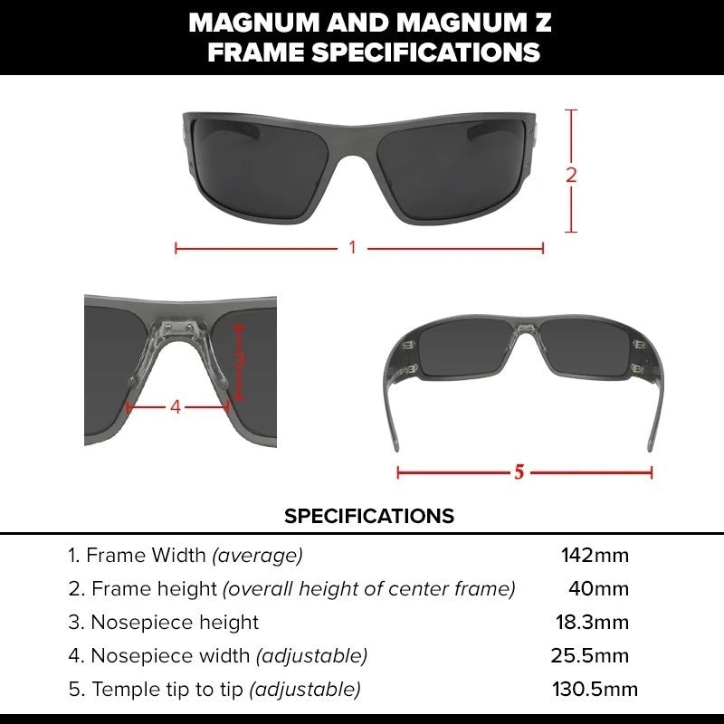 GATORZ MAGNUM POLARIZED - BLACK / BROWN POLARIZED W/ GREEN MIRROR