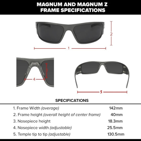 MAGNUM POLARIZED - GUN METAL / SMOKED POLARIZED