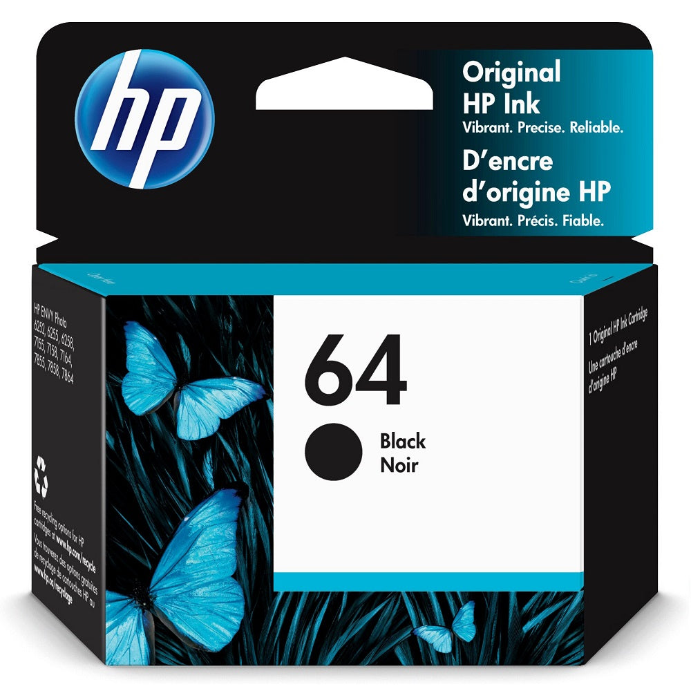 HP 64 BLACK ORIGINAL INK CARTRIDGE