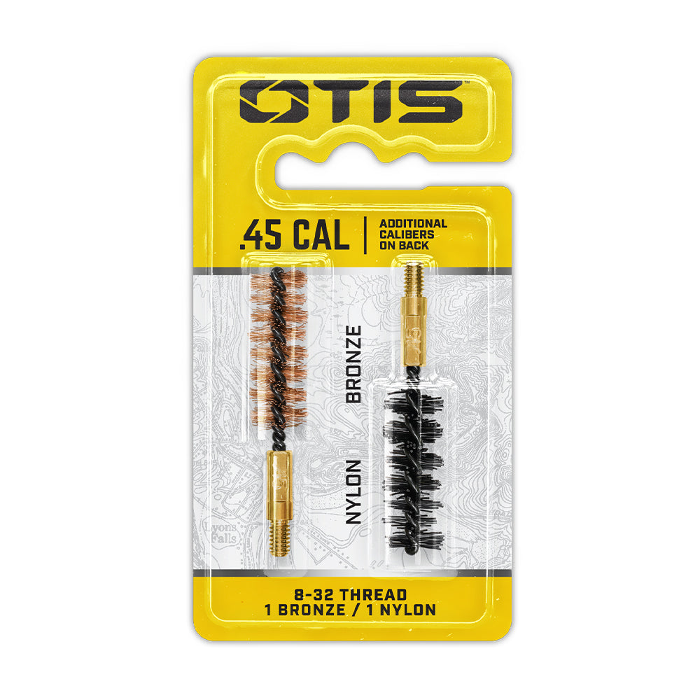 OTIS TECHNOLOGY .45 CAL BORE BRUSH 2 PACK (1 NYLON/1 BRONZE)