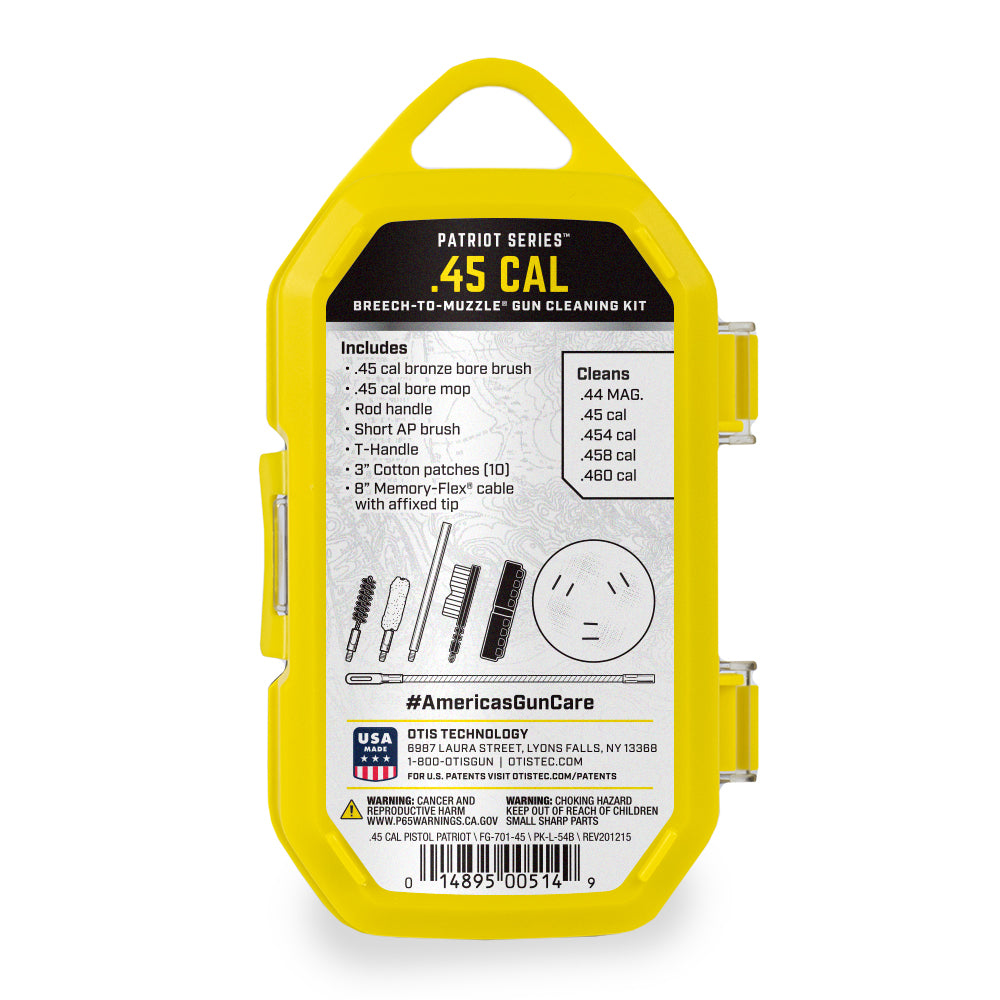 OTIS TECHNOLOGY .45 CAL PATRIOT SERIES PISTOL CLEANING KIT