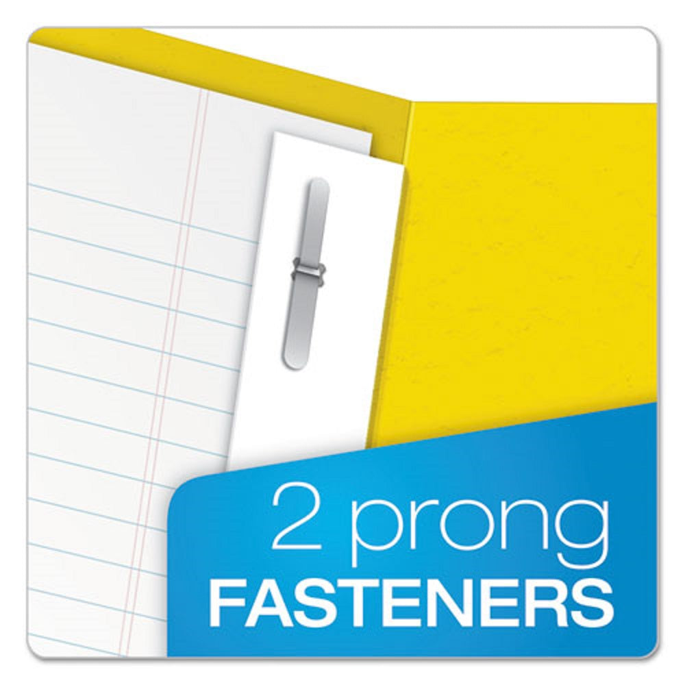 TWIN POCKET LETTER SIZE, YELLOW COLOR FOLDERS - 135 SHEET CAP, ASSORTED - 25/BOX