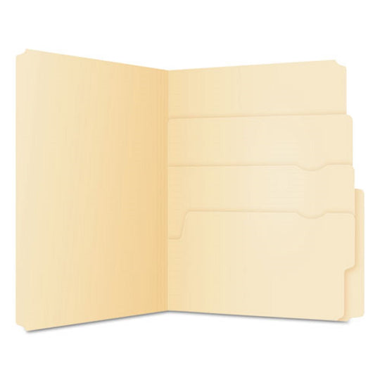 DIVIDE IT UP FILE FOLDER, 1/2 CUT TABS, LETTER SIZE - MANILA