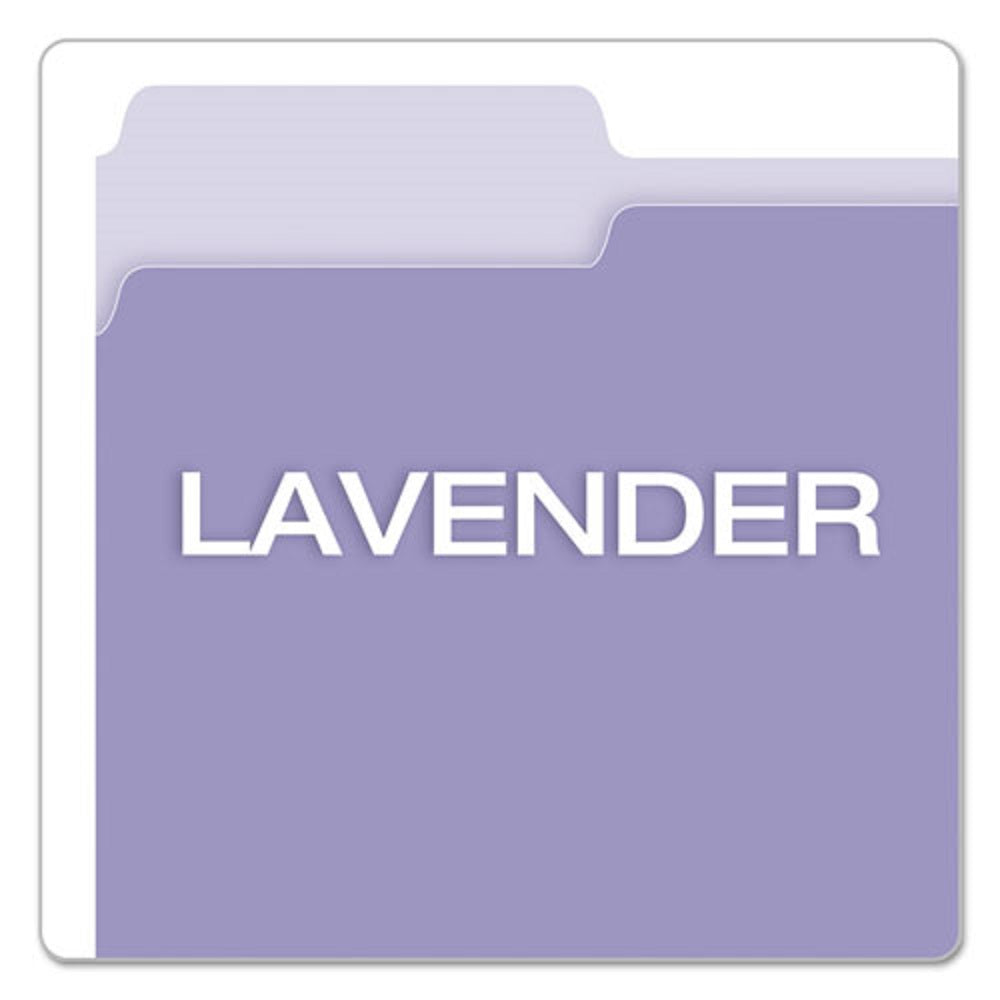 TOP TAB FILE FOLDER, 1/3 CUT TABS - LAVENDER/LIGHT LAVENDER