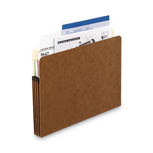 EXPANDING FILE POCKETS, LETTER SIZE - RED FIBER