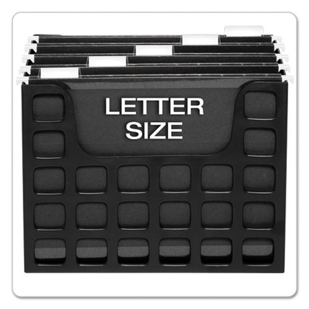 PENDAFLEX DESKTOP FILE W/HANGING FOLDERS, LETTER SIZE - BLACK