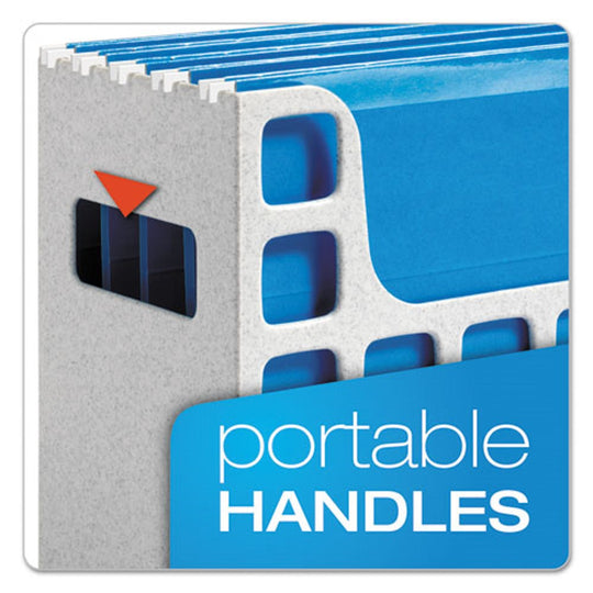 DESKTOP FILE W/HANGING FOLDERS, LETTER SIZE - GRANITE