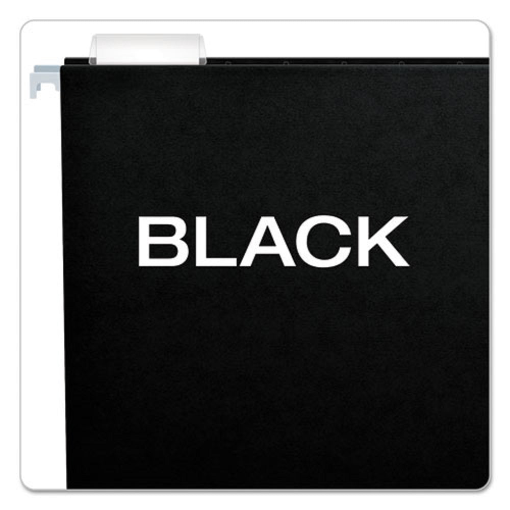 HANGING FOLDERS, 1/5 CUT TABS, LETTER SIZE - BLACK