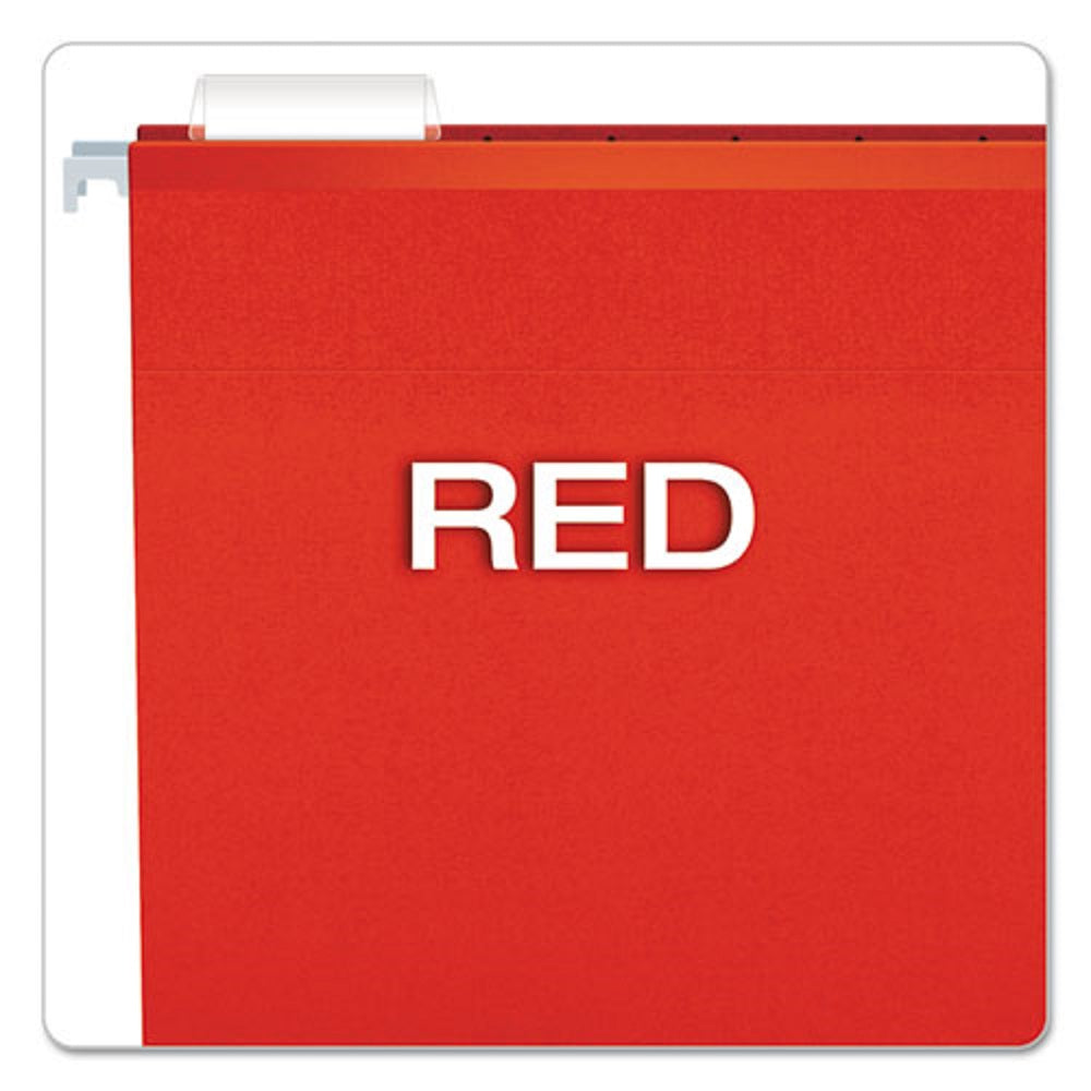 HANGING FOLDER 1/5 CUT TABS, LETTER SIZE - RED