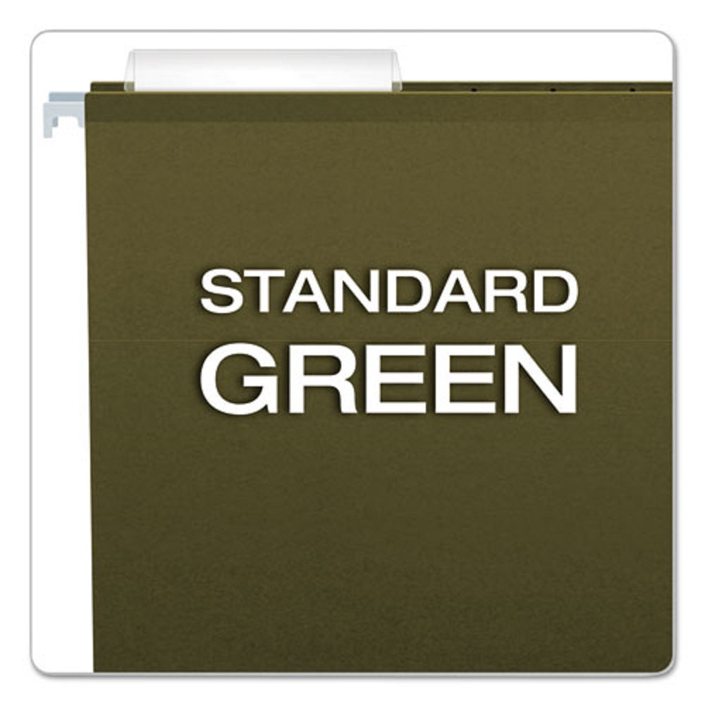 HANGING RECYCLED FILE FOLDER, LEGAL, 1/3 CUT TABS - STANDARD GREEN