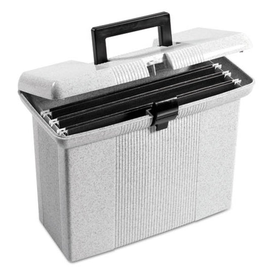 PENDAFLEX PORTABLE FILE BOXES, LETTER - GRANITE