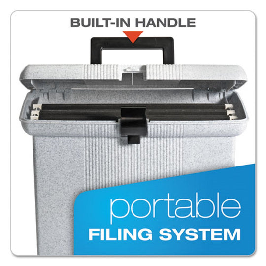 PENDAFLEX PORTABLE FILE BOXES, LETTER - GRANITE