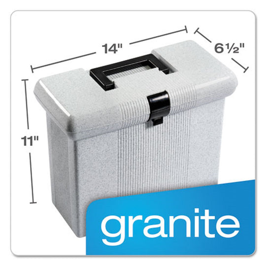 PENDAFLEX PORTABLE FILE BOXES, LETTER - GRANITE