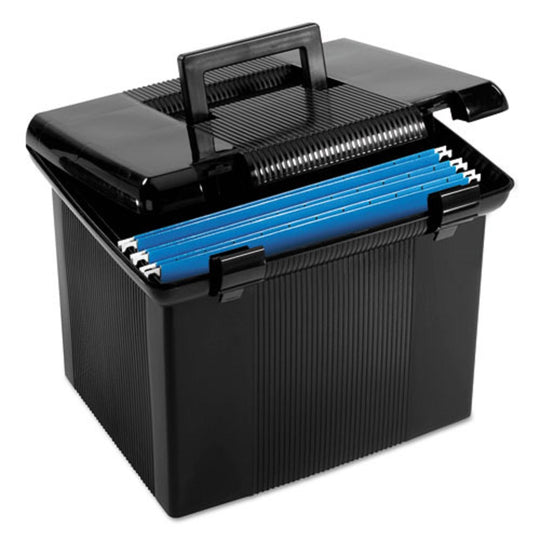 PENDAFLEX PORTABLE FILE BOXES, LETTER SIZE - BLACK