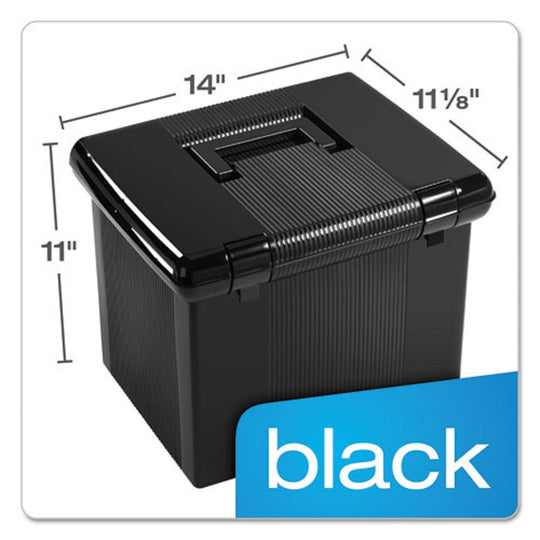 PENDAFLEX PORTABLE FILE BOXES, LETTER SIZE - BLACK