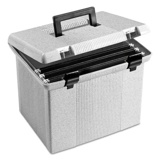 PENDAFLEX PORTABLE FILE BOXES, LETTER FILES - GRANITE