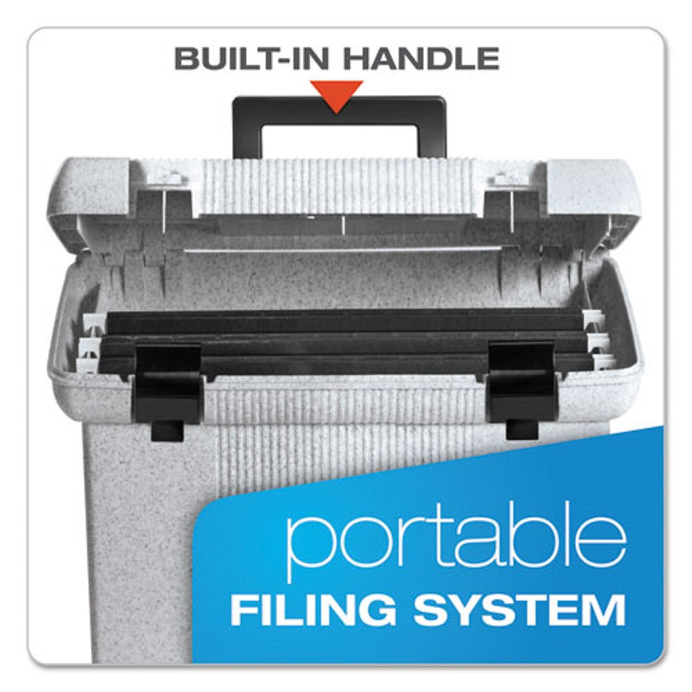 PENDAFLEX PORTABLE FILE BOXES, LETTER FILES - GRANITE