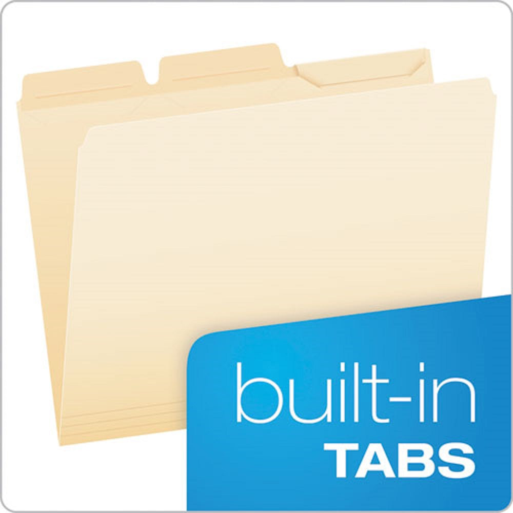 TOP TAB FILE FOLDERS, 1/3 CUT TABS, LETTER SIZE - MANILA