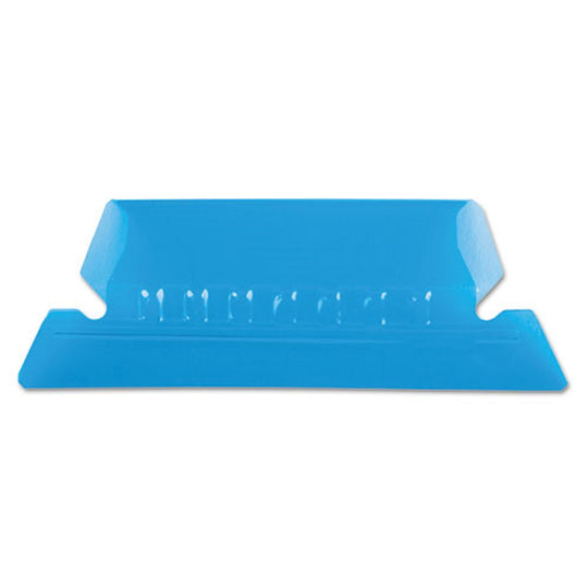 HANGING FOLDER PLASTIC TABS, 1/5 CUT - BLUE