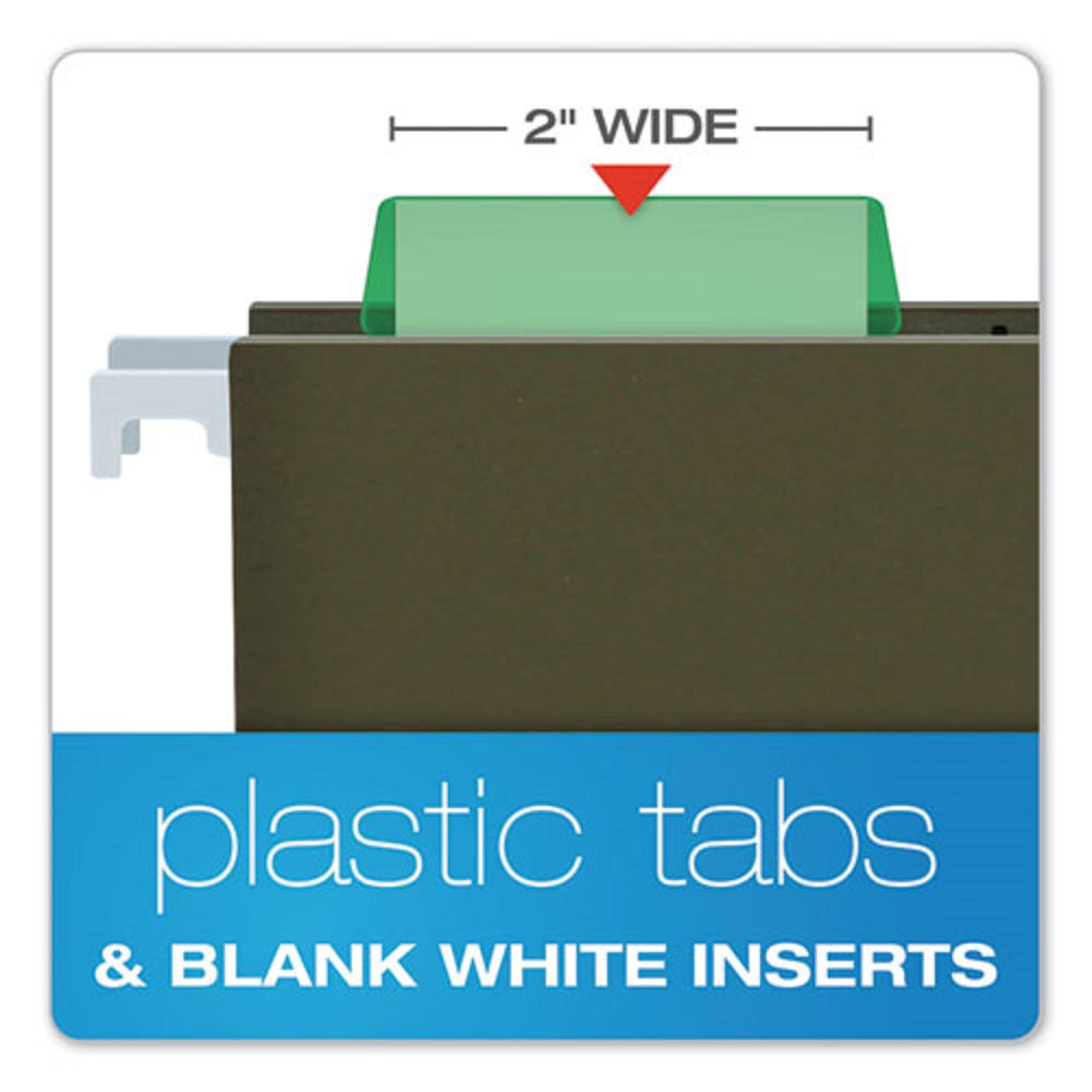 HANGING FOLDER PLASTIC TABS - GREEN