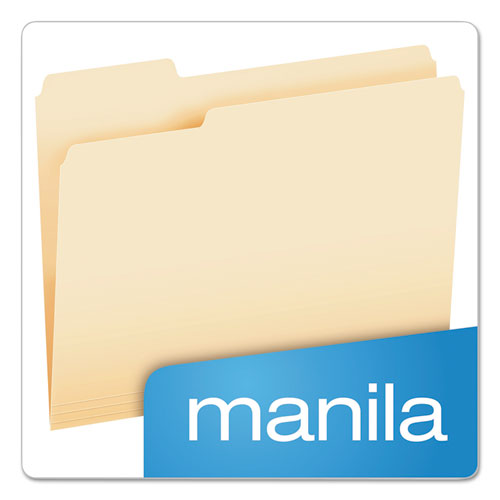 PENDAFLEX CUTLESS FILE FOLDERS, 1/3 CUT TAB, LETTER SIZE, ASSORTED - MANILA