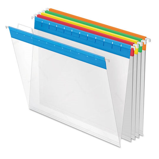 POLY HANGING FOLDERS, 1/5 CUT TABS, LETTER SIZE, ASSORTED COLORS