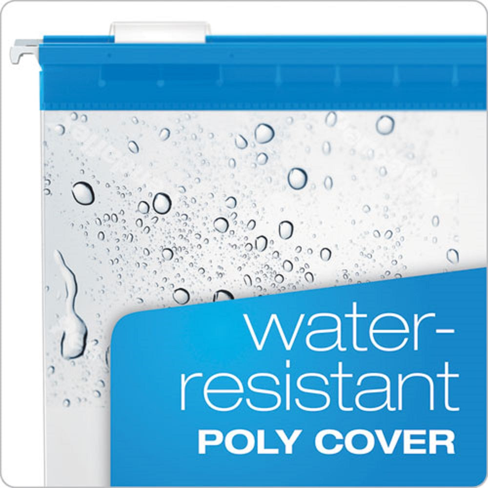 POLY HANGING FOLDERS, 1/5 CUT TABS, LETTER SIZE, ASSORTED COLORS