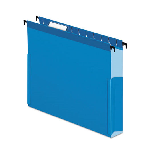 RENIFORCED HANGING BOX FILE, 1/5 CUT TAB, LETTER SIZE - BLUE