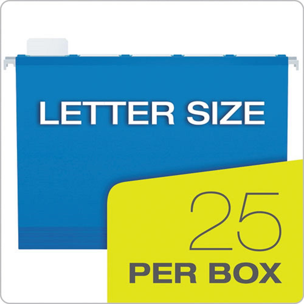 RENIFORCED HANGING BOX FILE, 1/5 CUT TAB, LETTER SIZE - BLUE