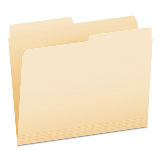 TOP TAB FILE FOLDER, 1/2 CUT TABS, LETTER SIZE - MANILA