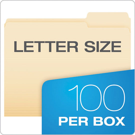 EXPANSION FILE FOLDERS, 1/3 CUT TABS, RIGHT POSITION, LETTER SIZE - MANILA