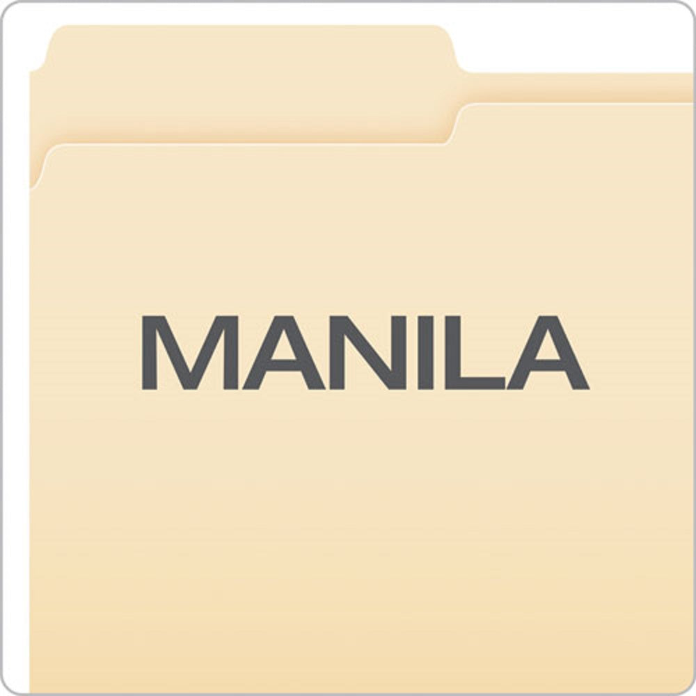 PENDAFLEX MANILA FILE FOLDERS, 1/3 CUT TABS, ASSORTED, LEGAL SIZE - MANILA