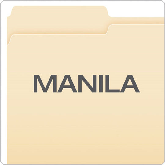 PENDAFLEX MANILA FILE FOLDERS, 1/3 CUT TABS, ASSORTED, LEGAL SIZE - MANILA