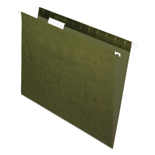 HANGING FOLDERS, 1/5 CUT TABS, LETTER SIZE - GREEN