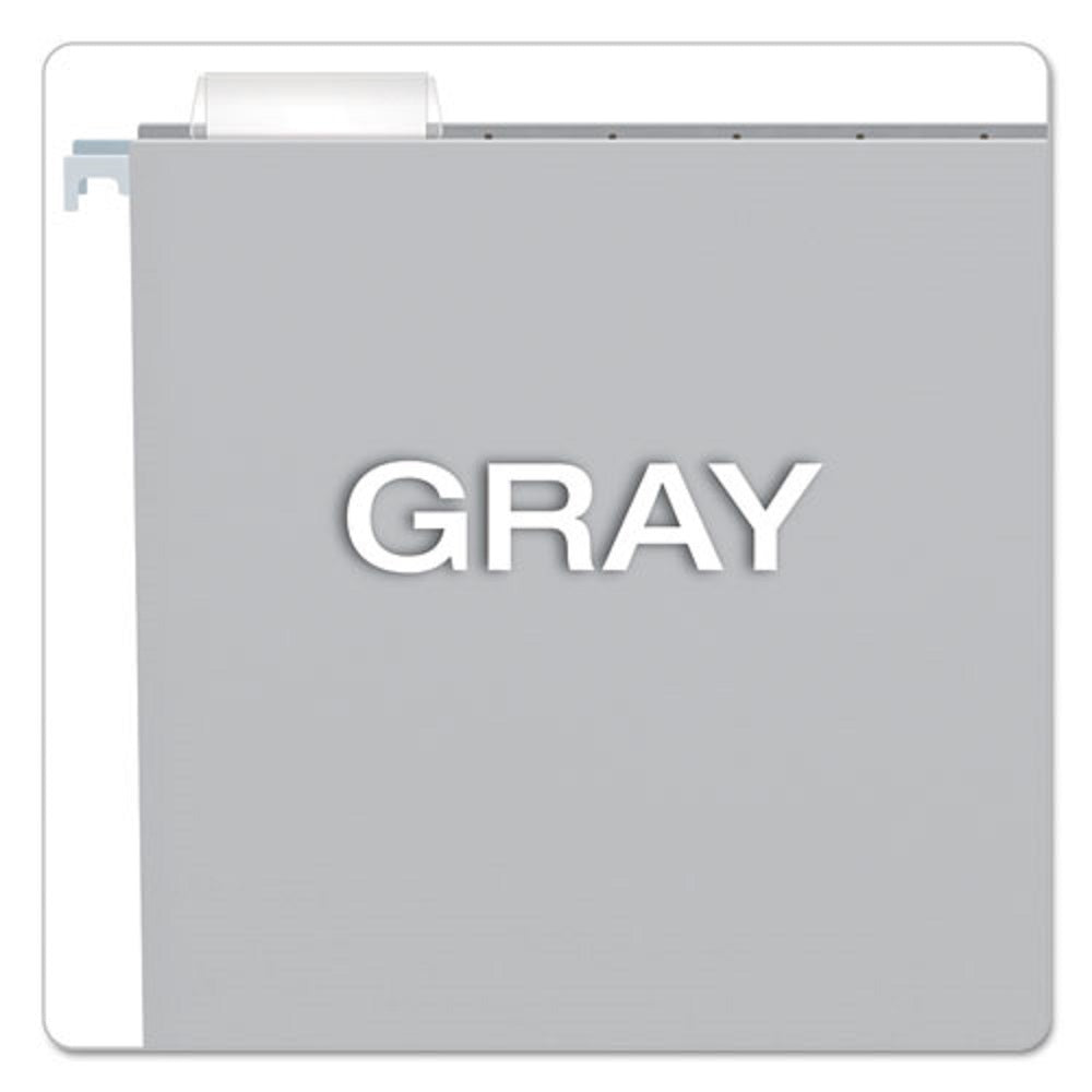 HANGING FOLDERS, LETTER SIZE, 1/5 CUT TABS - GRAY