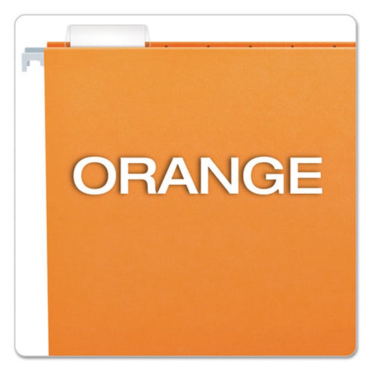 HANGING FOLDERS, 1/5 CUT TABS - ORANGE