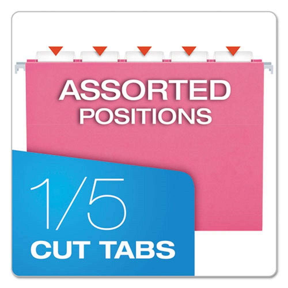 HANGING FOLDER 1/5 TAB, LETTER SIZE - PINK