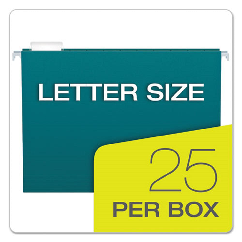 HANGING FOLDERS, 1/5 CUT TABS, LETTER SIZE - TEAL