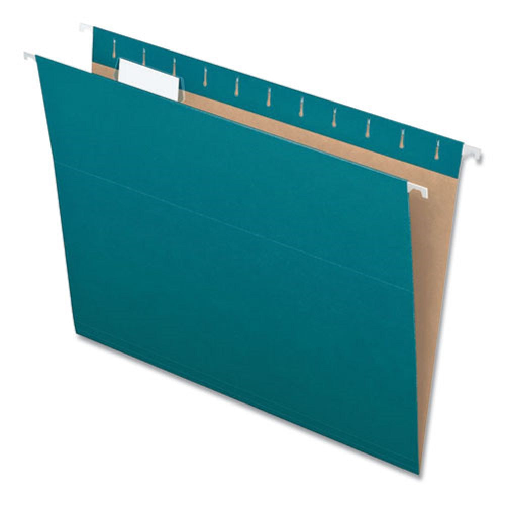 HANGING FOLDERS, 1/5 CUT TABS, LETTER SIZE - TEAL